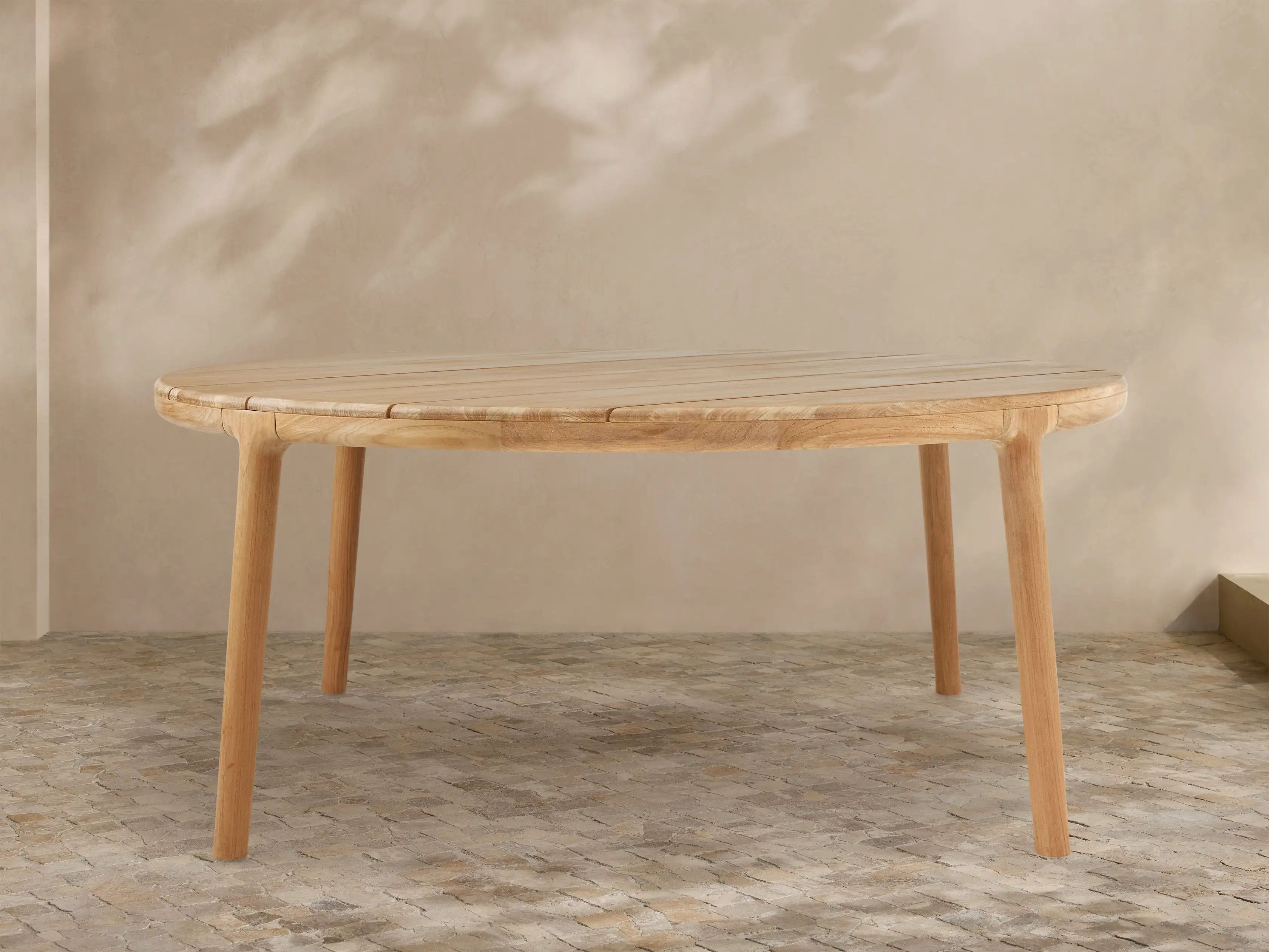 Puglia Outdoor Teak Round Dining Table | Arhaus