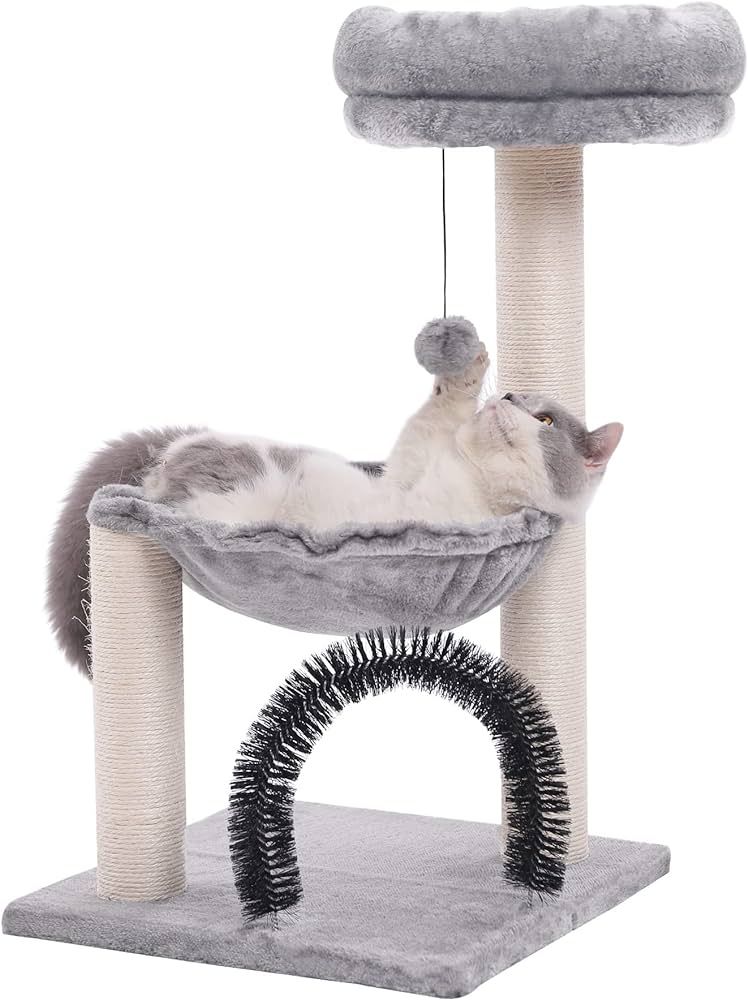 HOOPET 27.8 INCHES Tower for Indoor Cats, Multi-Level Cat Tree with Scratching Posts Plush Basket... | Amazon (US)
