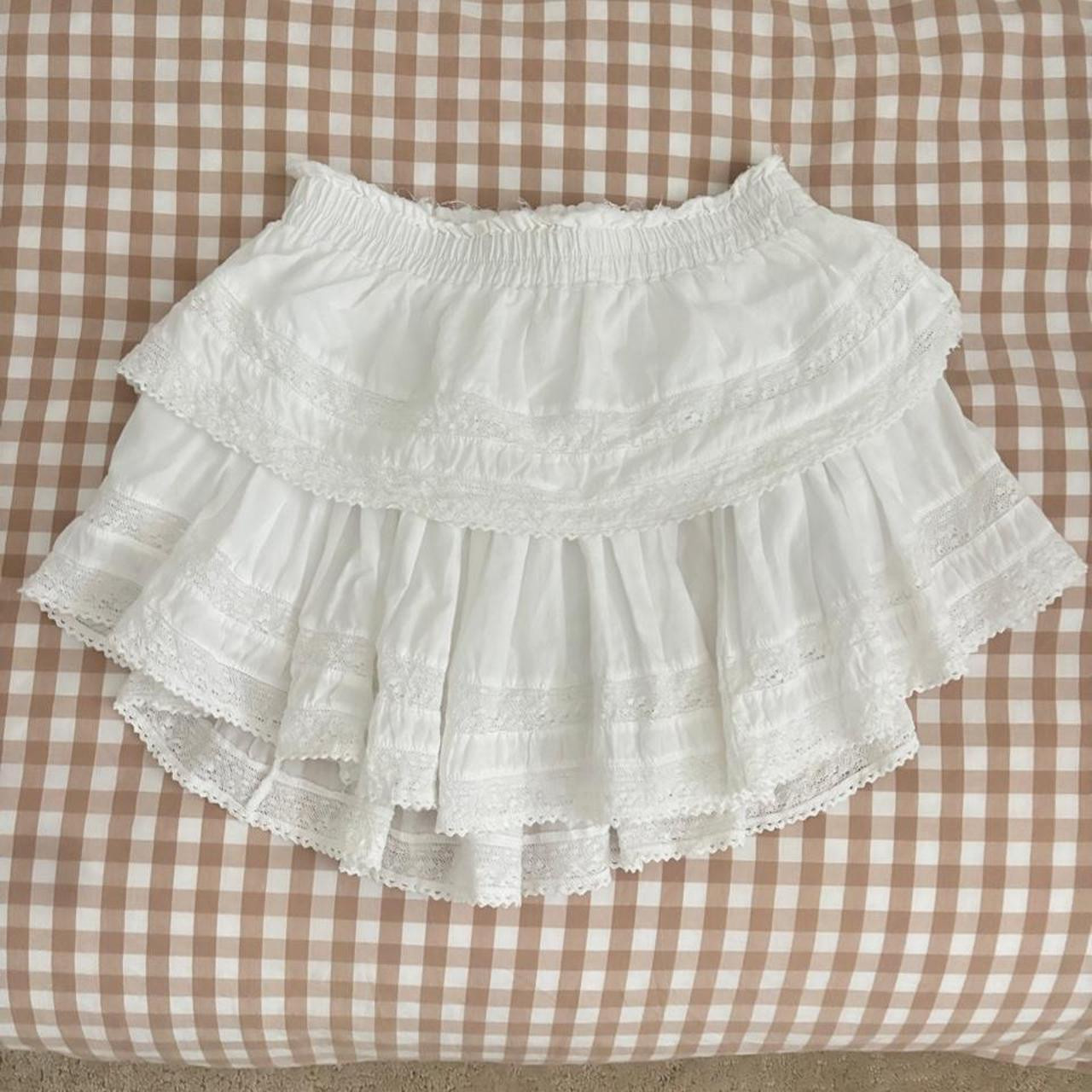 LoveShackFancy Women's Skirt - White | Depop US