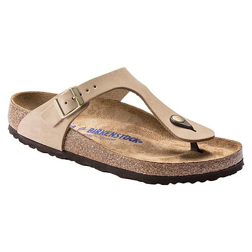 Birkenstock Gizeh Nubuck Leather Thong Sandal - Tan - 10/10.5 | HSN