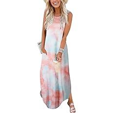 ANRABESS Women's Casual Loose Long Sleeveless Sundress with Pockets | Amazon (US)