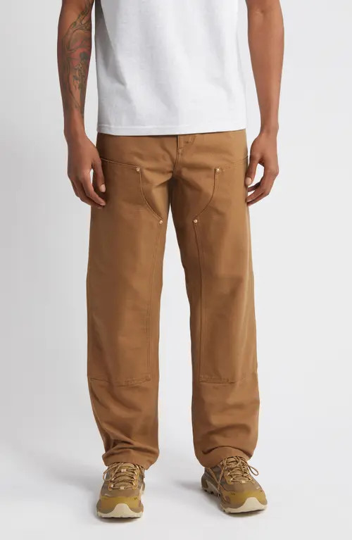 Carhartt Work In Progress Double Knee Pants in Hamilton Brown Rinsed at Nordstrom, Size 3632 | Nordstrom