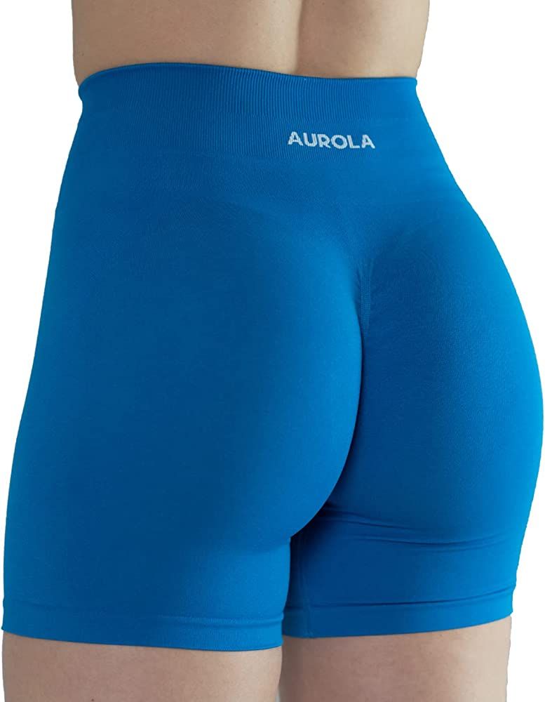 Amazon.com: AUROLA Workout Shorts for Women Seamless Scrunch Short Gym Yoga Intensify Running Spo... | Amazon (US)