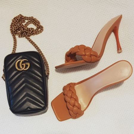 High low accessories. I’m always down to mix luxury brands with more fast fashion items. Gucci Marmot mini vertical bag, square toe knotted heeled slides. #LTKLuxe 

#LTKshoecrush #LTKitbag