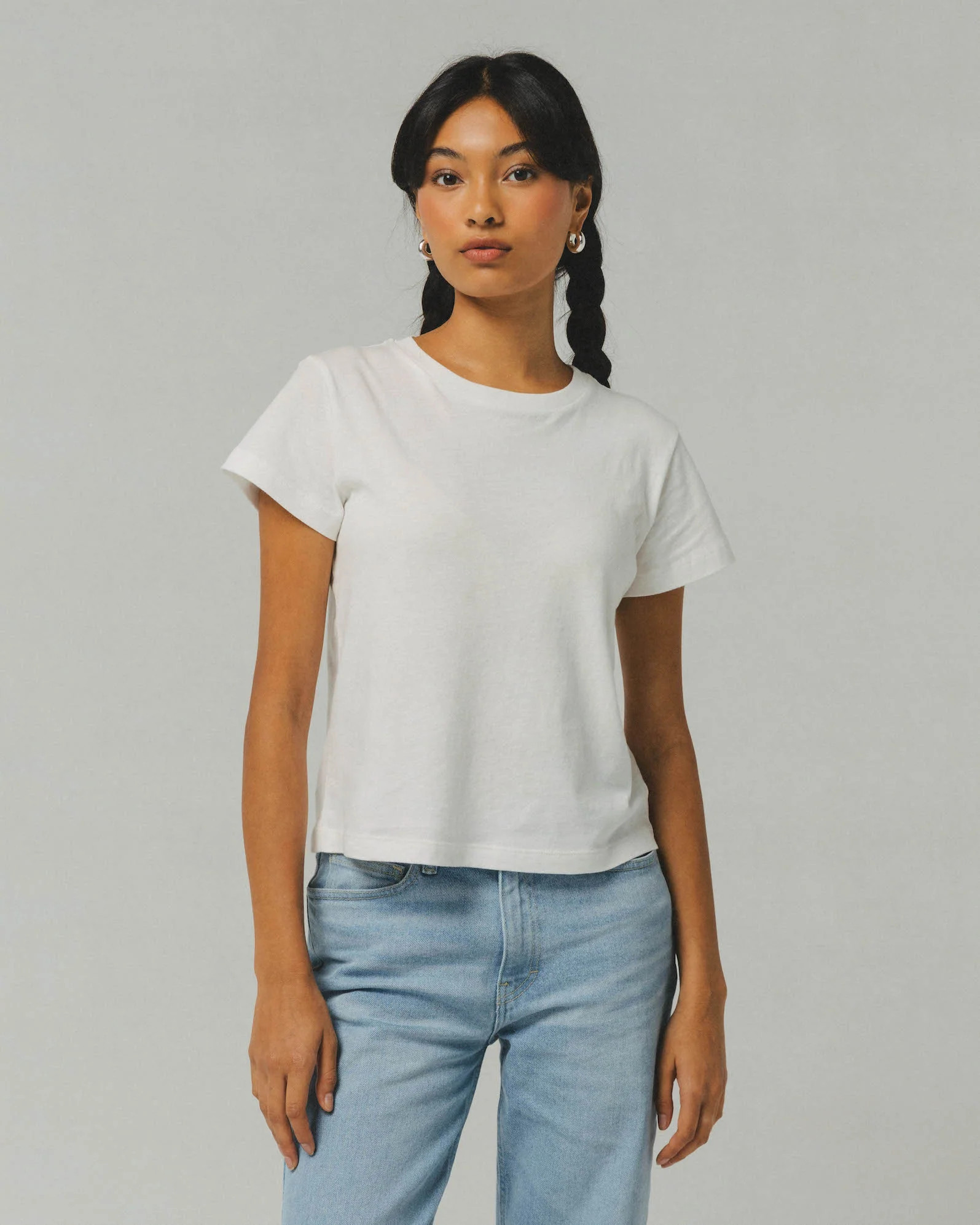 The Cropped Baby Tee - White | Dairy Boy