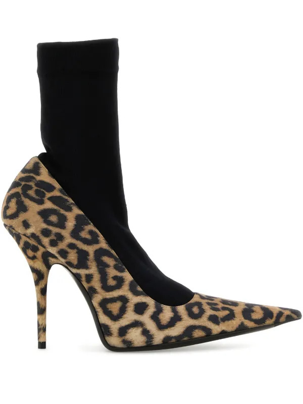 Balenciaga 110mm Avenue Sock Pumps | Brown | FARFETCH | Farfetch Global