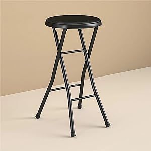 EsEiCo Home Folding Stool, Heavy-Duty 24 Inch Collapsible Padded Round Metal Stool with 250 Pound... | Amazon (US)