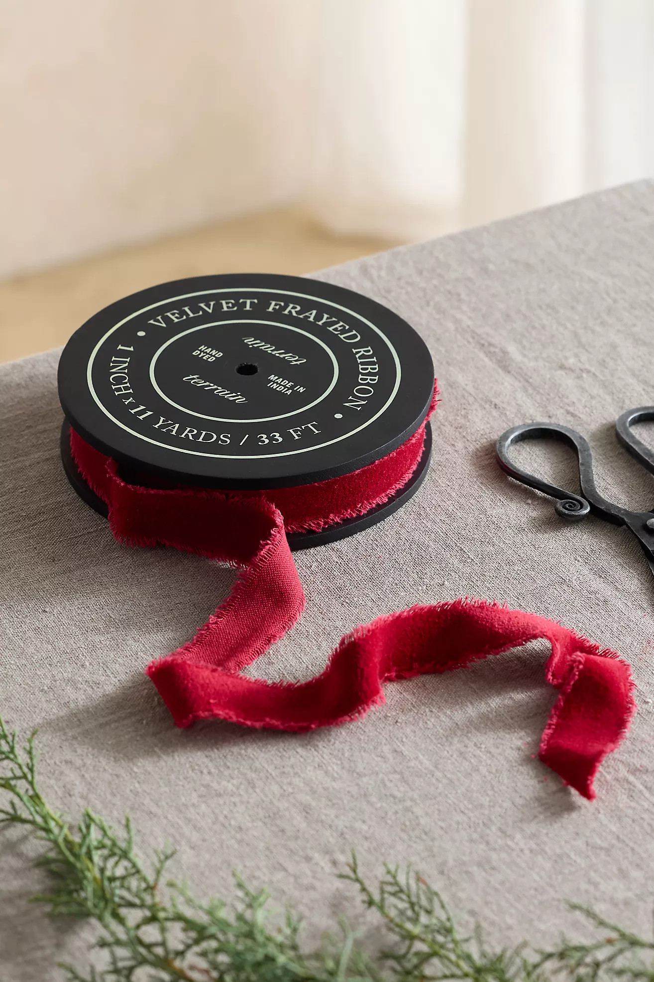 Antiqued Frayed Velvet Ribbon | Anthropologie (US)