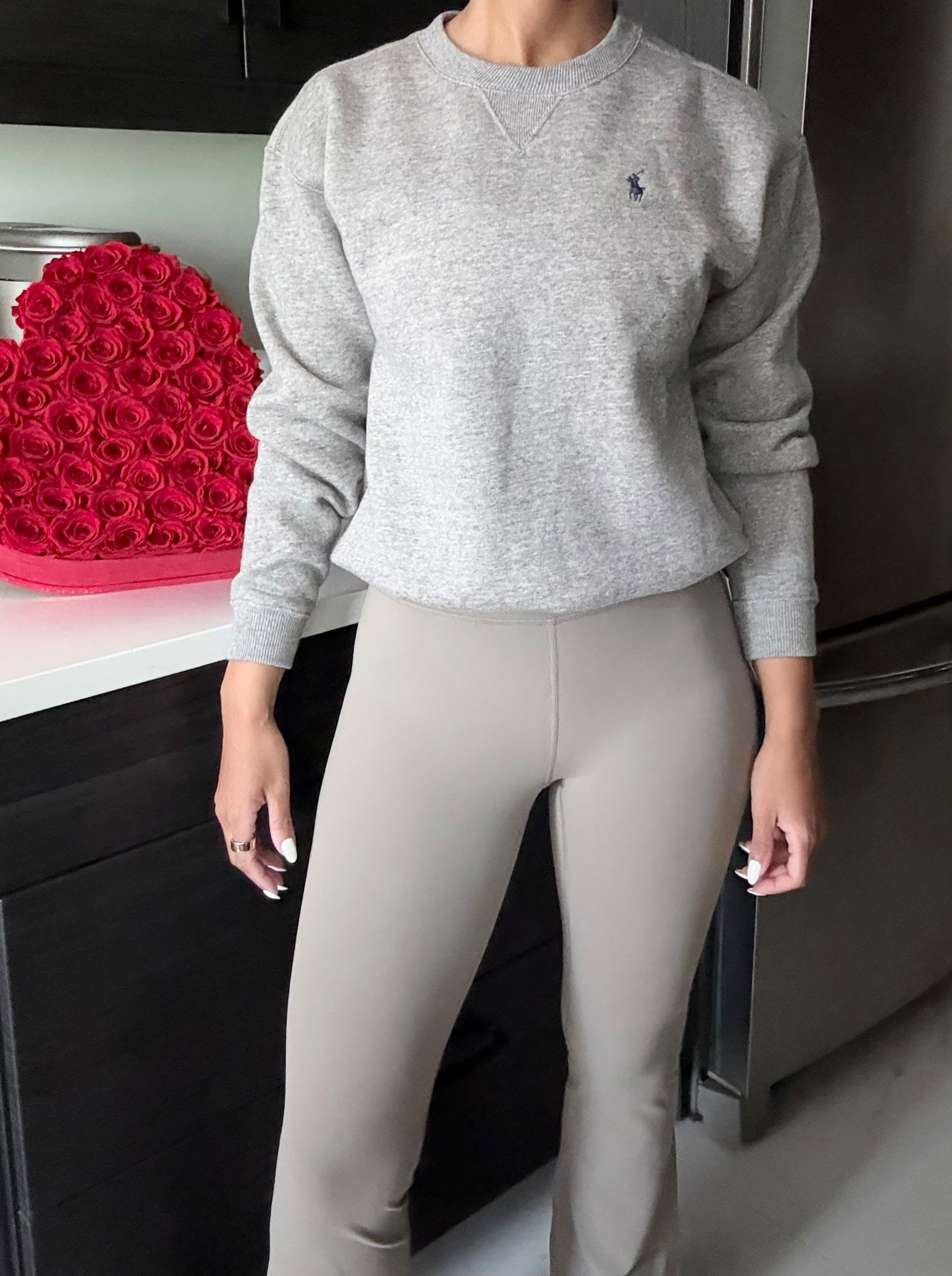 lululemon warm ash grey groove pant ! 🤍 

ralph lauren sweatshirt, athleisure, yoga, pilates, lounge. 

#LTKActive #LTKStyleTip