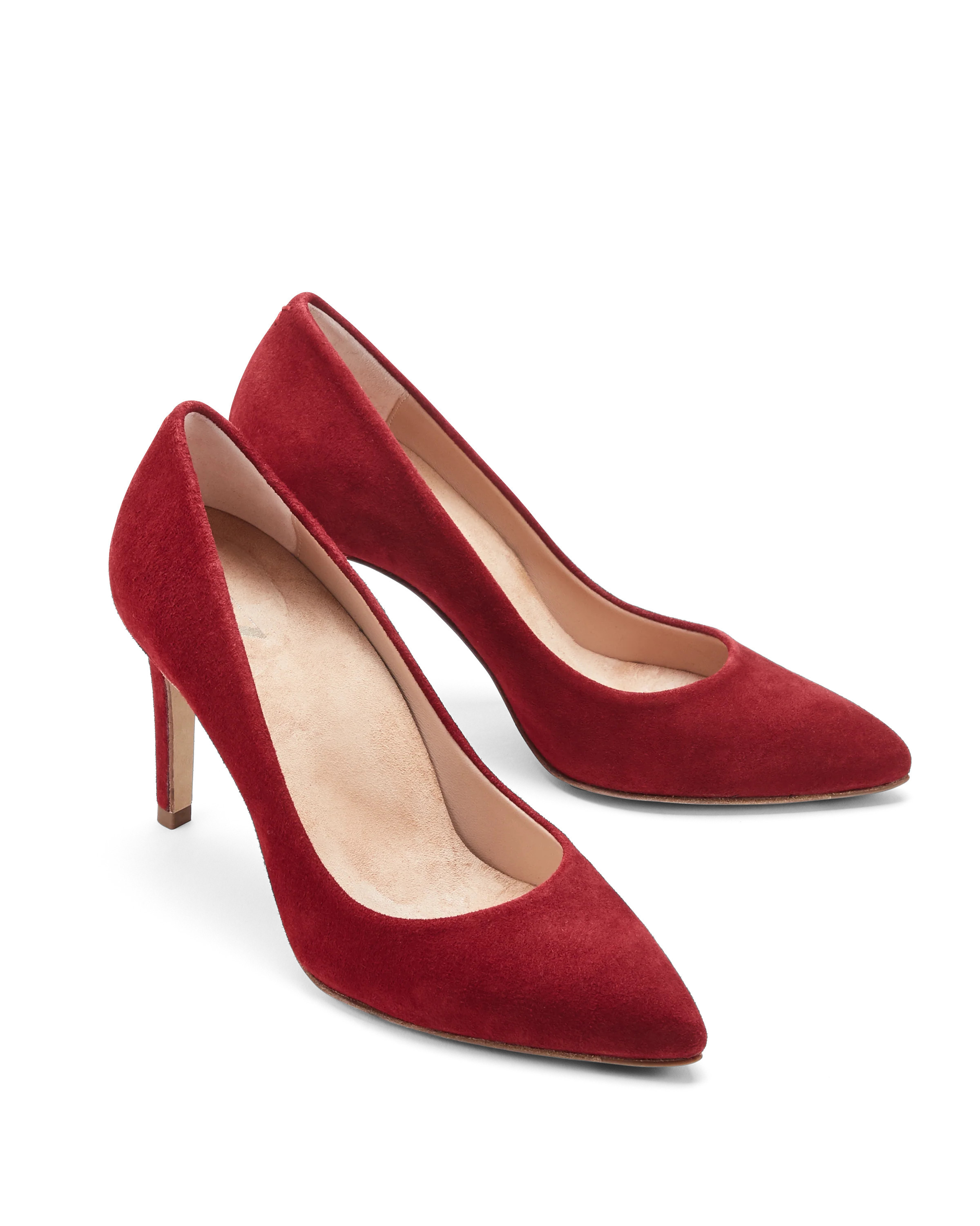INEZ: Alta: Deep Red Suede | Inez 