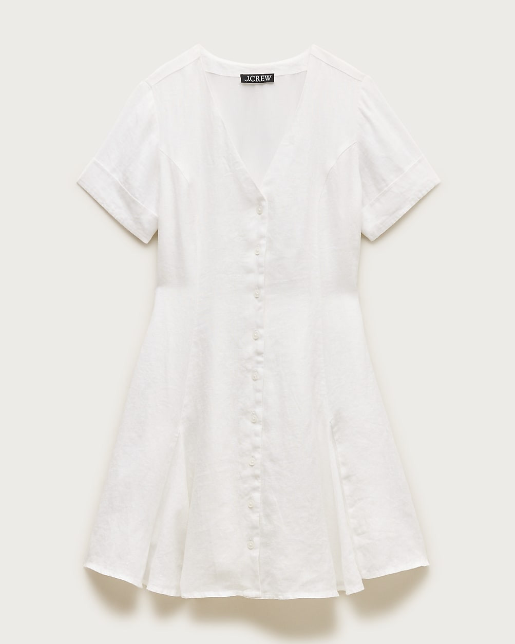 Short-sleeve mini dress in linen | J. Crew US