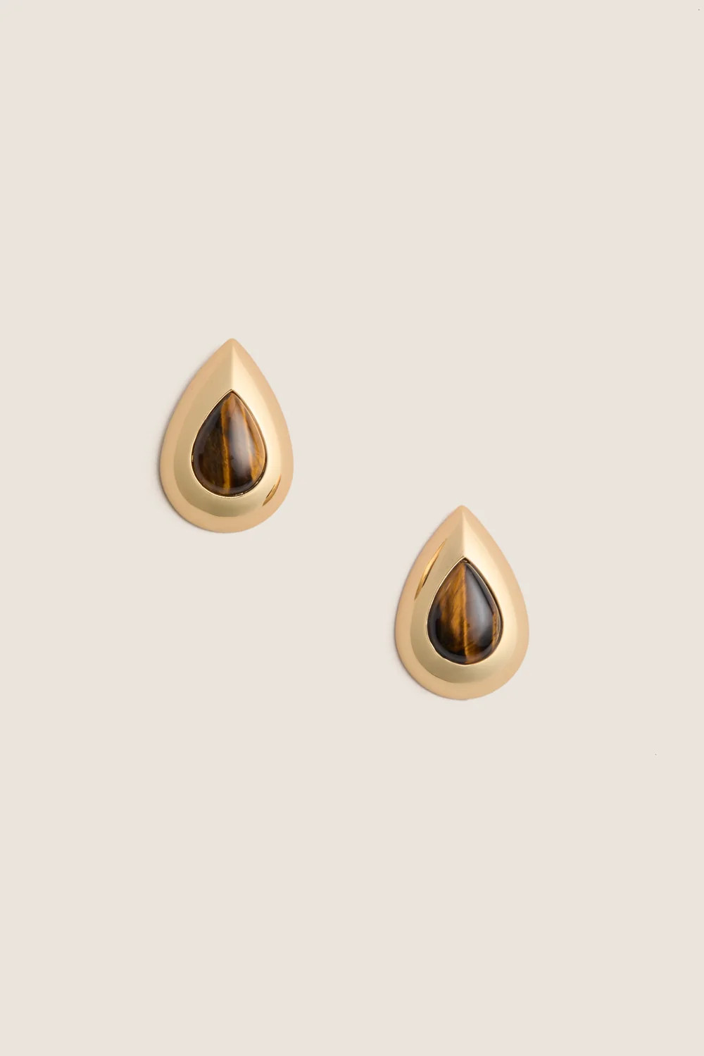 Gold and Brown Vale Earrings | Tuckernuck (US)