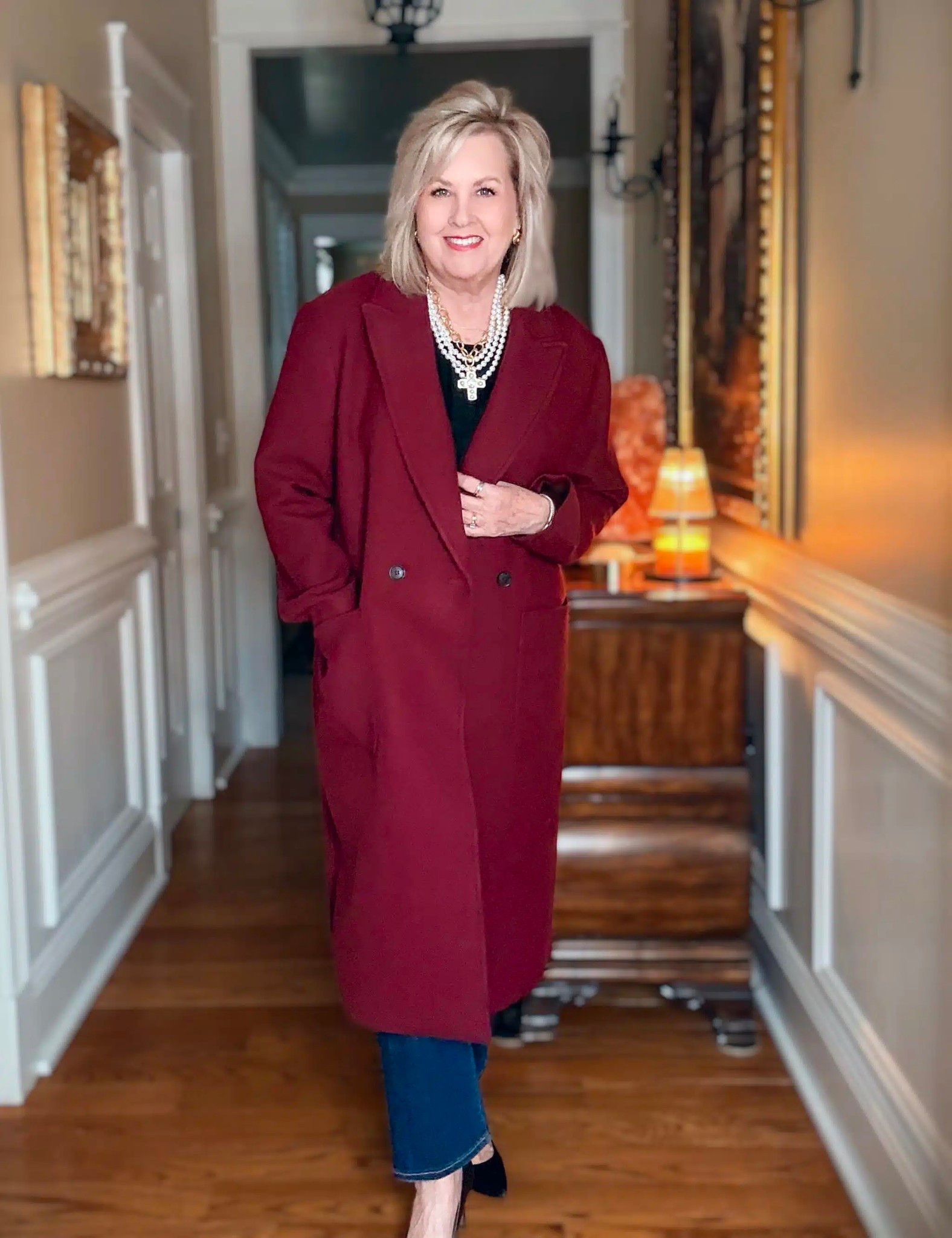 A great dress coat to add to your wardrobe! I love the deep burgundy, but it also comes in black and brown if you want a more neutral color. I’m wearing a medium. 

#LTKValentine #LTKWorkwear #LTKootd
