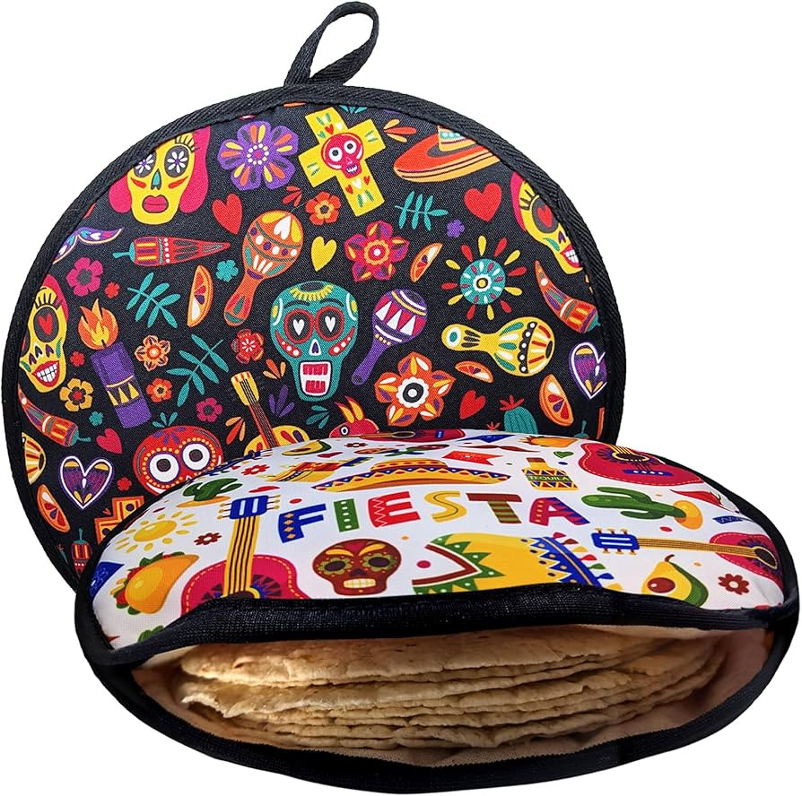 Everbrook Tortilla Warmer Pouch- 12 Inch Tortillas Holder - Microwave Fabric Tortilla Warmers - T... | Amazon (US)