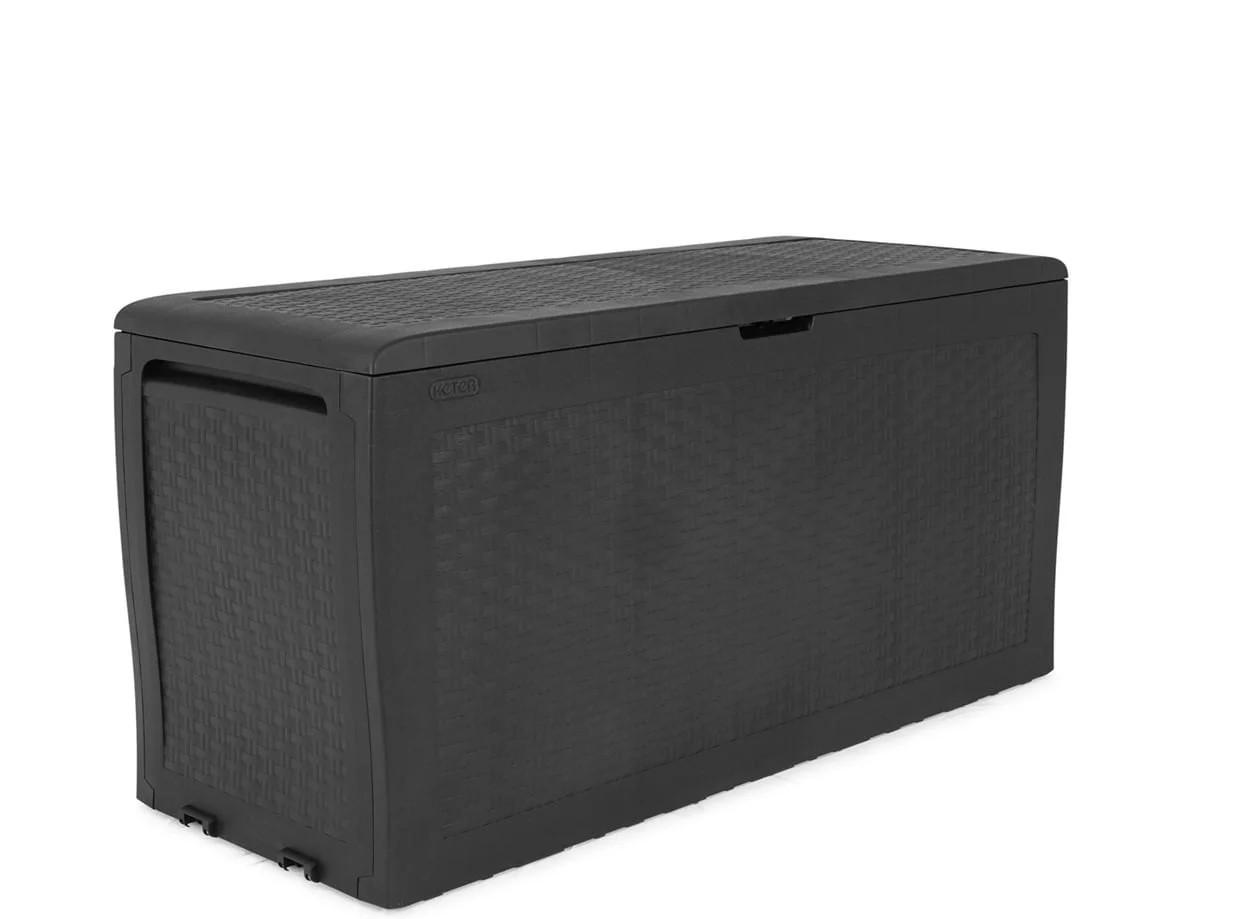 Keter Samoa 70 Gallon Durable Resin Outdoor Deck Box Storage Organization, Gray | Walmart (US)
