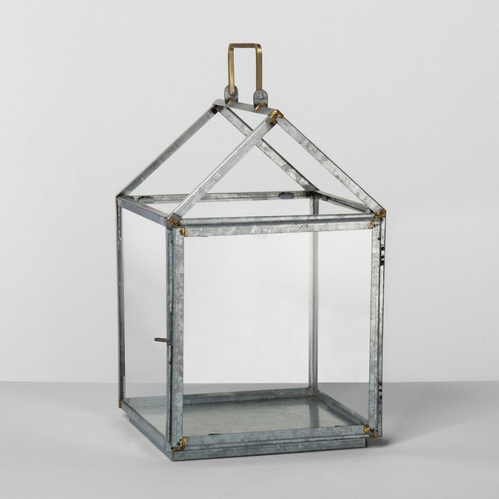 Galvanized House Lantern Medium - Hearth & Hand with Magnolia | Target