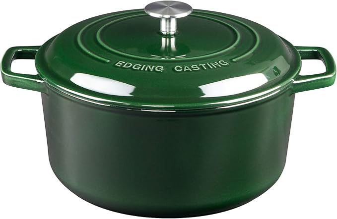 EDGING CASTING Enameled Cast Iron Dutch Oven 6 Quart, Enamel Dutch Oven Pot with Lid, Dual Handle... | Amazon (US)