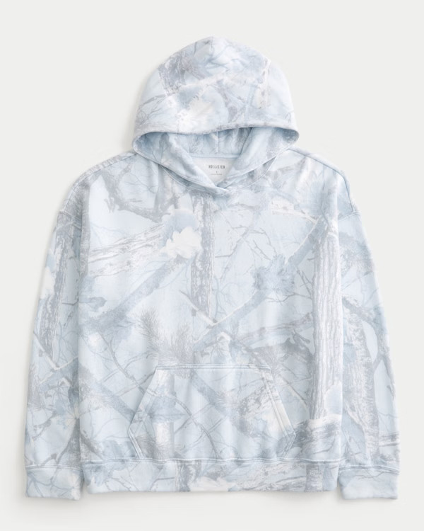 Oversized Pink Camo Hoodie | Hollister (US)