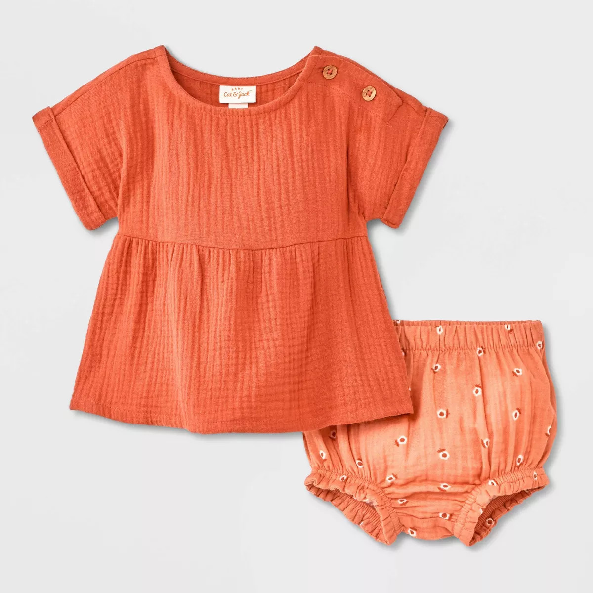 Baby Girls' Short Sleeve Gauze Short Set - Cat & Jack™ | Target