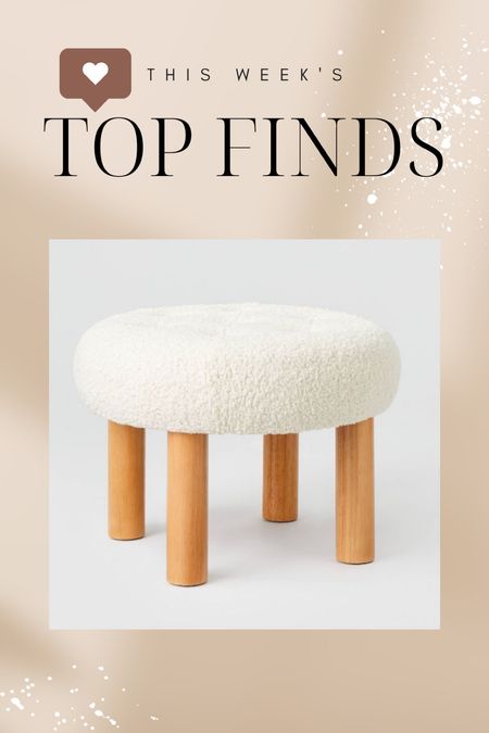 Cute white boucle style stool | Target finds 🤍

#LTKhome #LTKunder50 #LTKFind