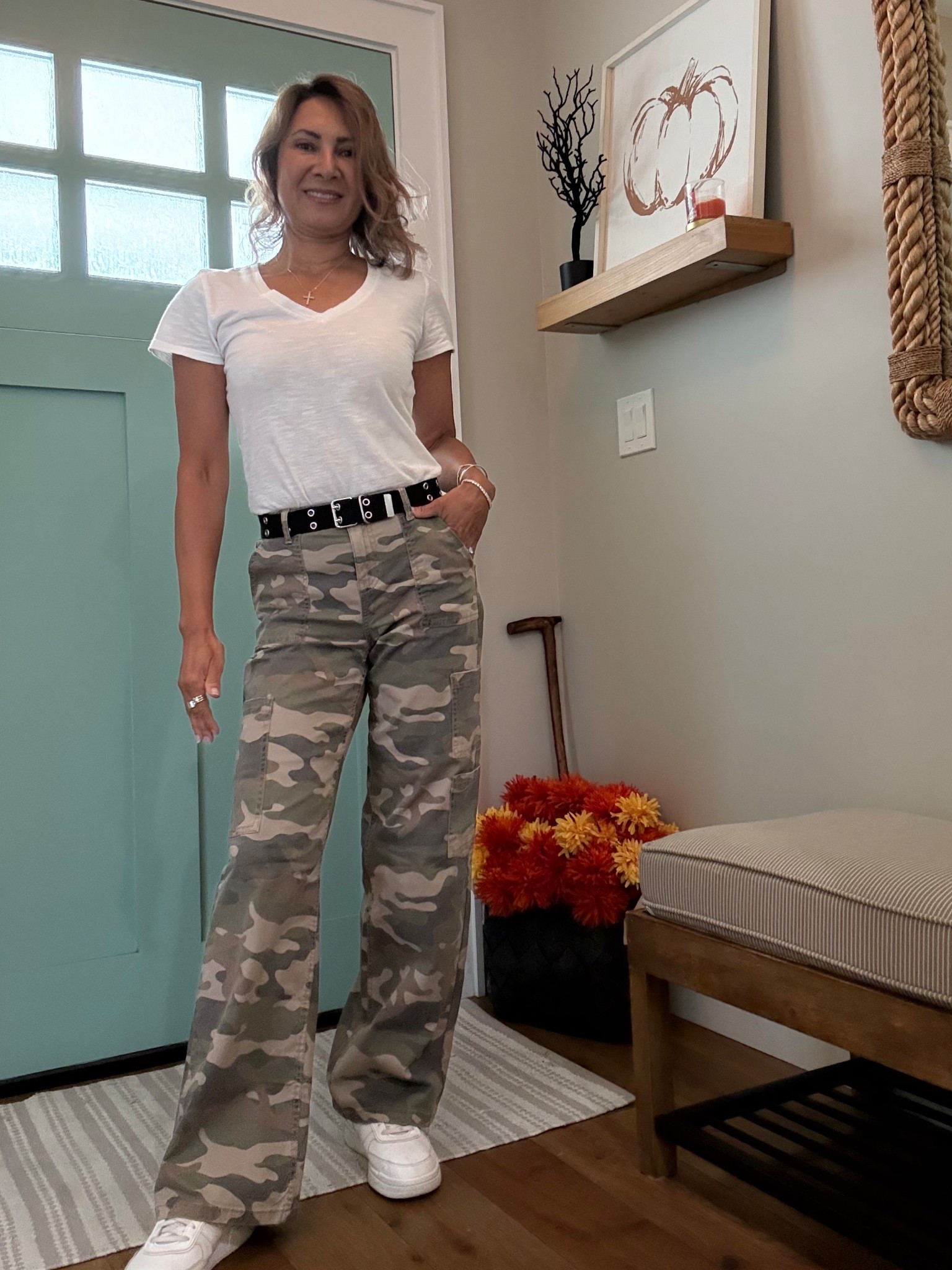 Walmart Finds! How cute are these cargo pants for fall?!?  I love the camo style and the utility pockets.  Style with a white tee and trainers.

#LTKOver40 #LTKFindsUnder50 #LTKU