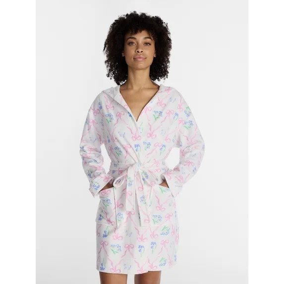 No Boundaries Terry Hooded Robe, Women’s and Women’s Plus S-3X | Walmart (US)