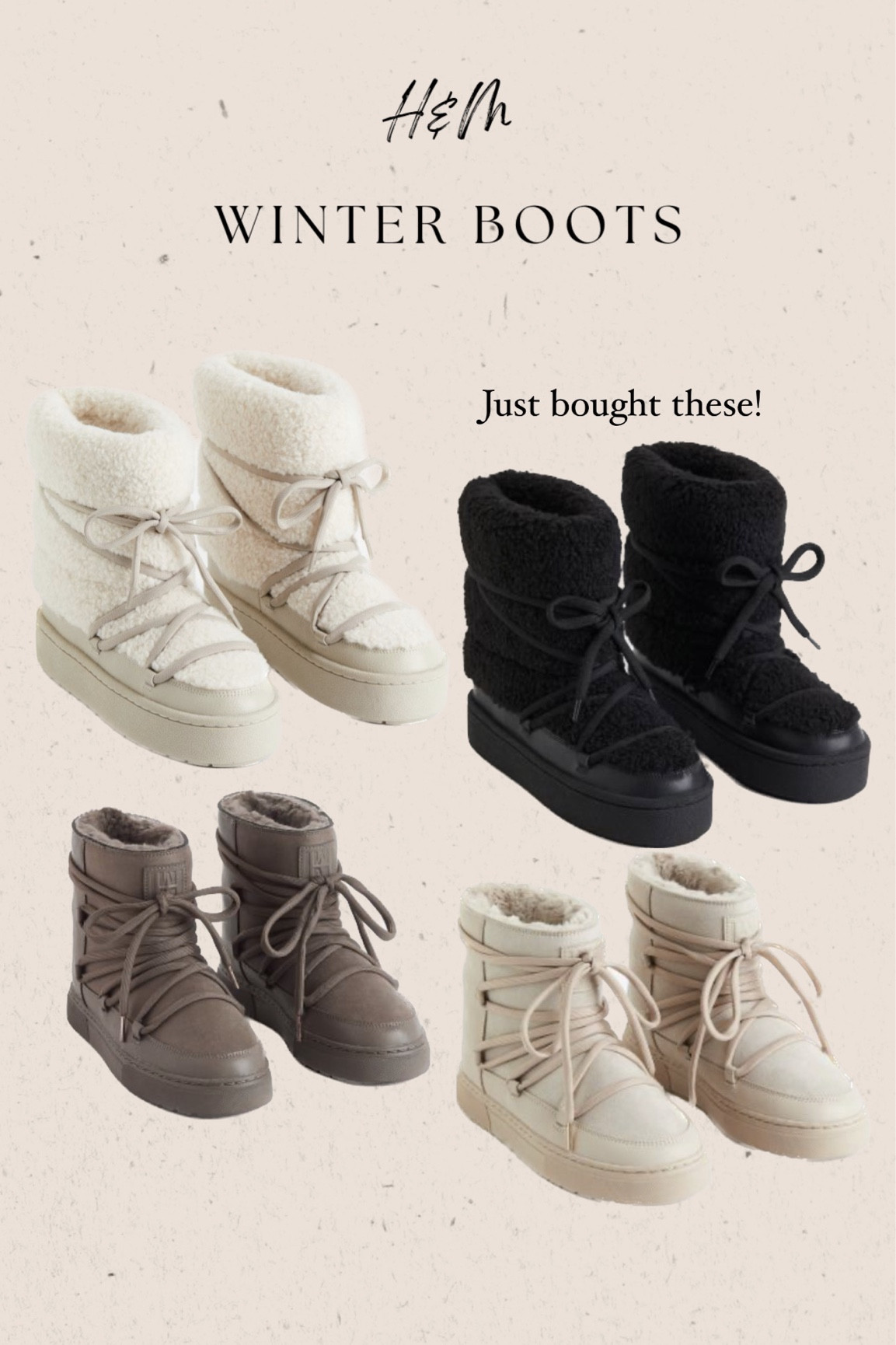 Winter boots from H&M!

#boots
#winterboots

#LTKstyletip #LTKshoecrush