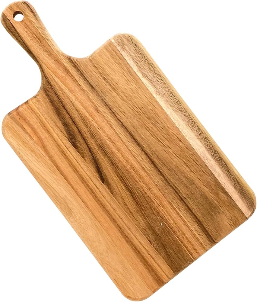 17x9 Inch Acacia Cutting Board Wood Serving Board with Handle Acacia Chopping Board for Home Kitc... | Amazon (US)