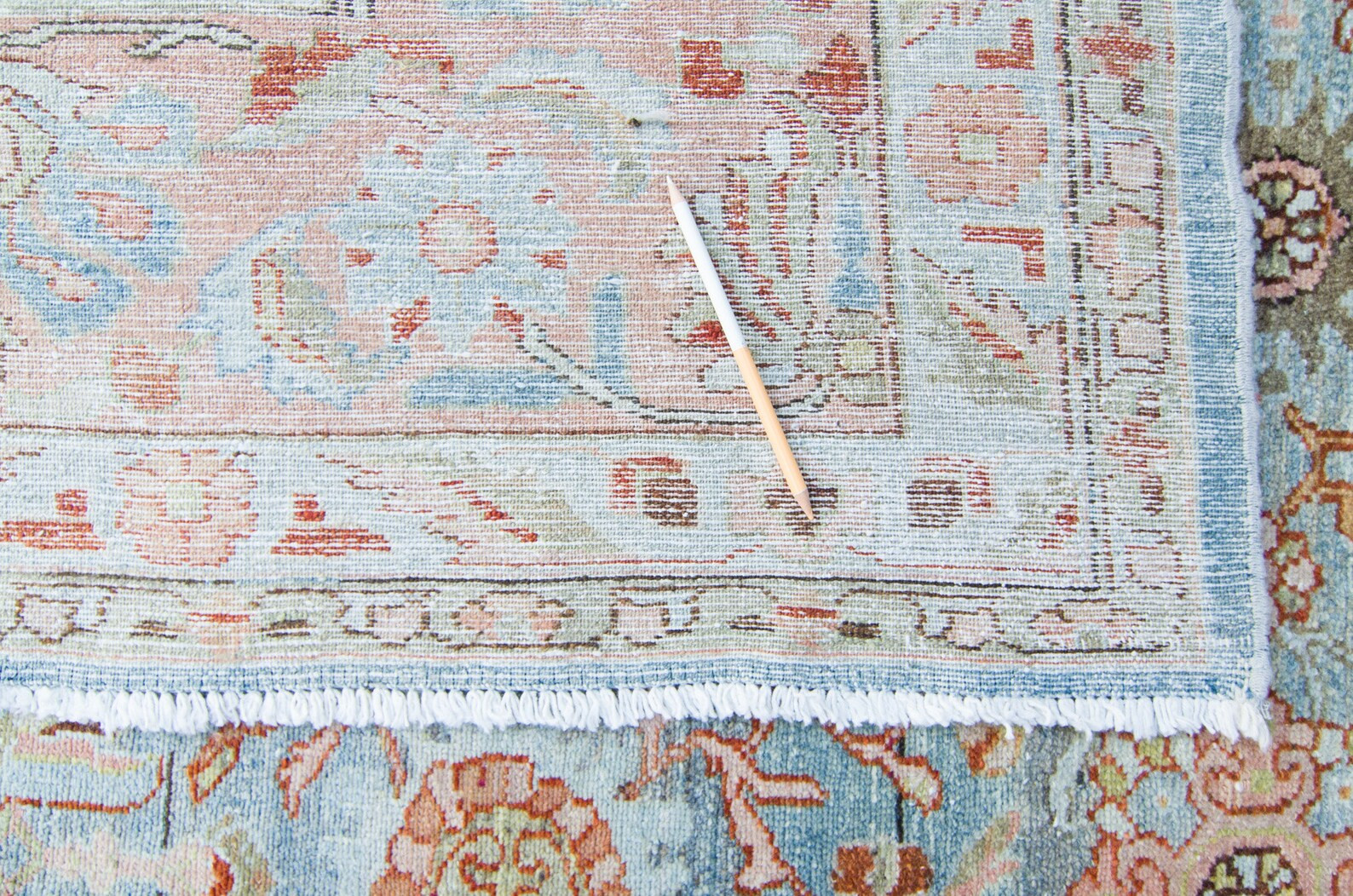 Antique 12’2” x 16’5” Slate Blue Base Rug Allover Floral Mellow Extra Large Heavy Wool Pi... | Etsy (US)