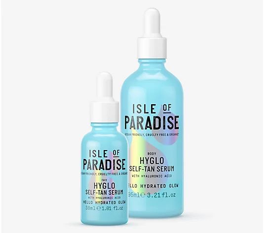 Isle of Paradise HYGLO Self-Tan Face & Body Serum Kit | QVC