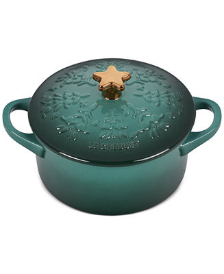 Le Creuset Stoneware Noël Mini Cocotte with Gold Star Knob, 24 oz. - Macy's | Macy's