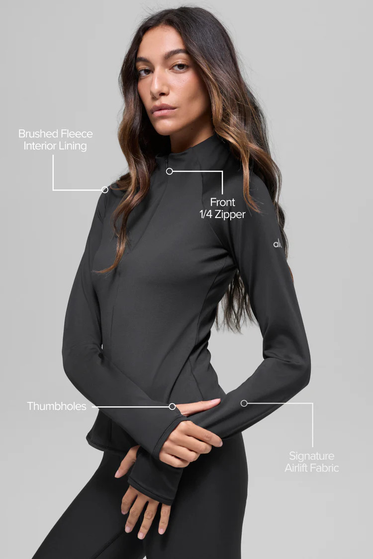 Airlift Winter Warm 1/4 Zip Long Sleeve | Alo Yoga (US)