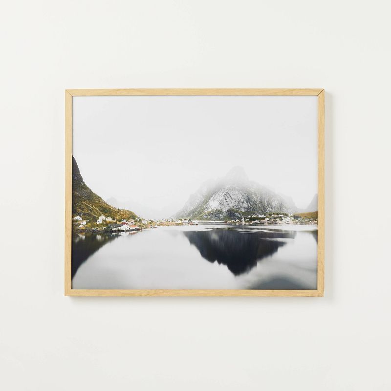 30&#34; x 24&#34; Mirror Lake Framed under Glass - Threshold&#8482; designed with Studio McGee | Target