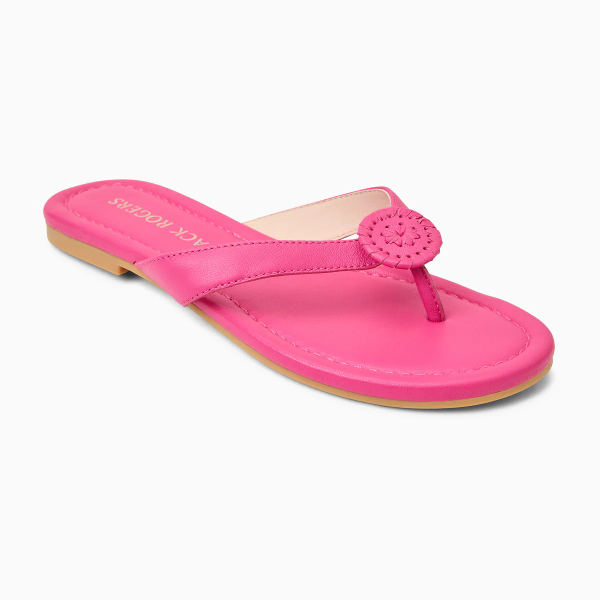 Jack Rogers Roxy Flip Flop | Nappa Leather | Fuchsia Pink | Jack Rogers