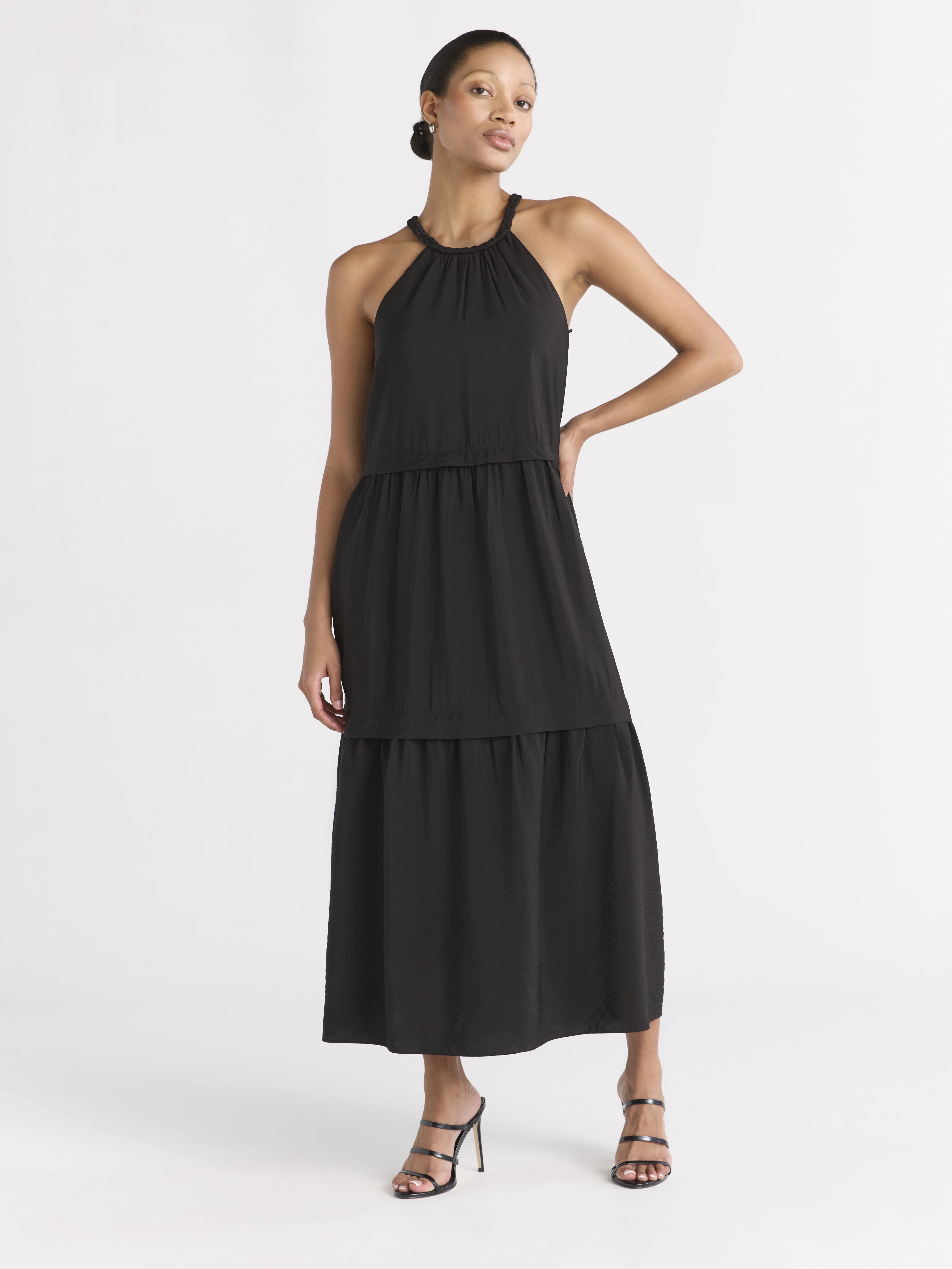 Sofia by Sofia Vergara Women's Braided Maxi Dress, Above Ankle Length, Sizes XS-XXXL | Walmart (US)