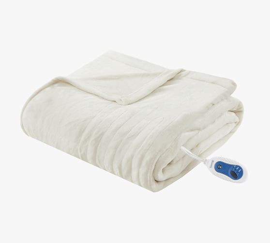 Beautyrest® Heated Plush Throw Blanket | Pottery Barn (US)
