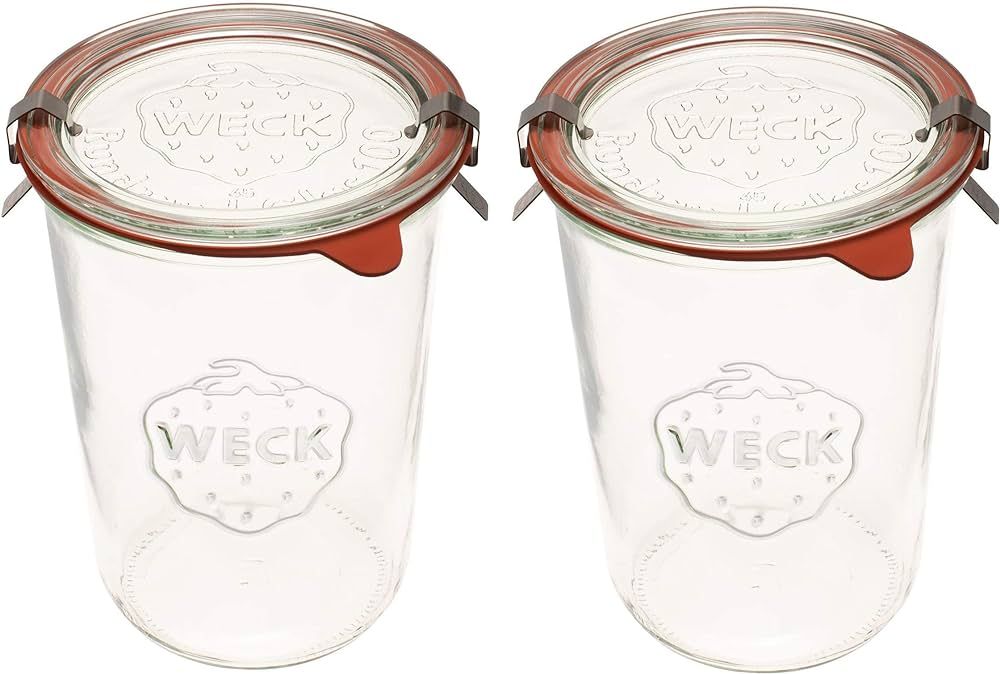 Weck Canning Jars 743 - Mold Jars made of Transparent Glass - Set of (2 Jars) | Amazon (US)