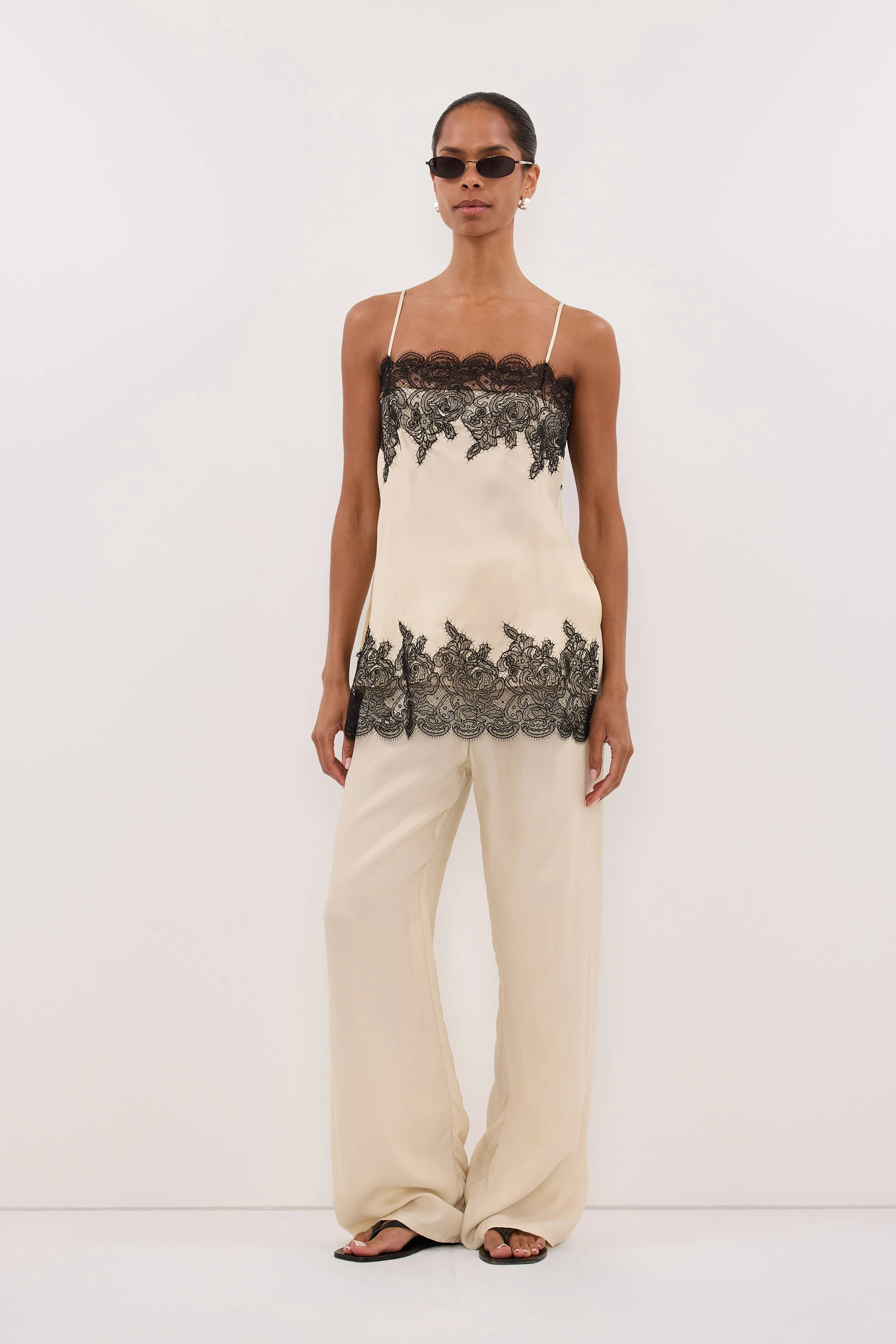 MINA STRAW CUPRO LACE TOP | DISSH
