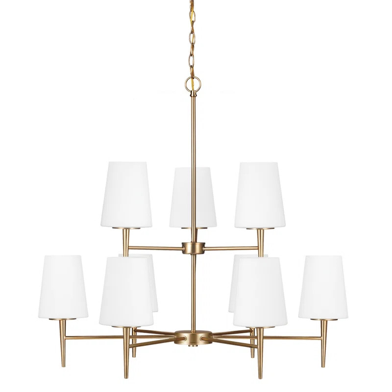 Aimee 9 - Light Shaded Tiered Chandelier | Wayfair North America