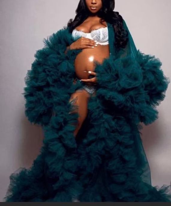 Tulle Maternity Robe Tulle Robe Bridal Robe Maternity | Etsy | Etsy (US)