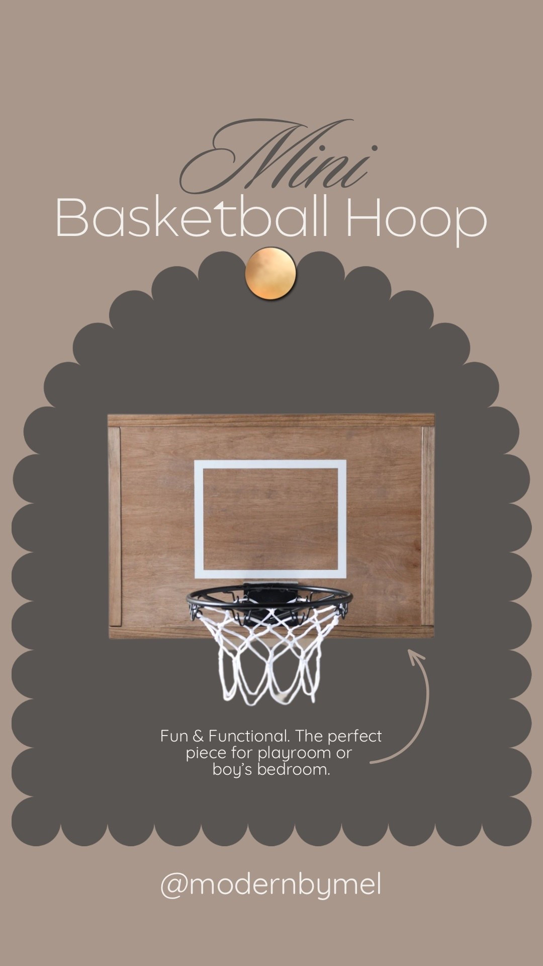 SALE ALERT! 🚨 

This mini basket ball hoop is the perfect piece for a playroom, man cave or boy’s bedroom. It’s fun, functional, and aesthetically pleasing with its natural wood backboard. The best part is it’s currently on sale for only $52.00!
#playroom #boysbedroom #kidsplayroom #mancave #basketballlover #basketballtheme #neutralplayroom 

#LTKKids #LTKHome #LTKSaleAlert