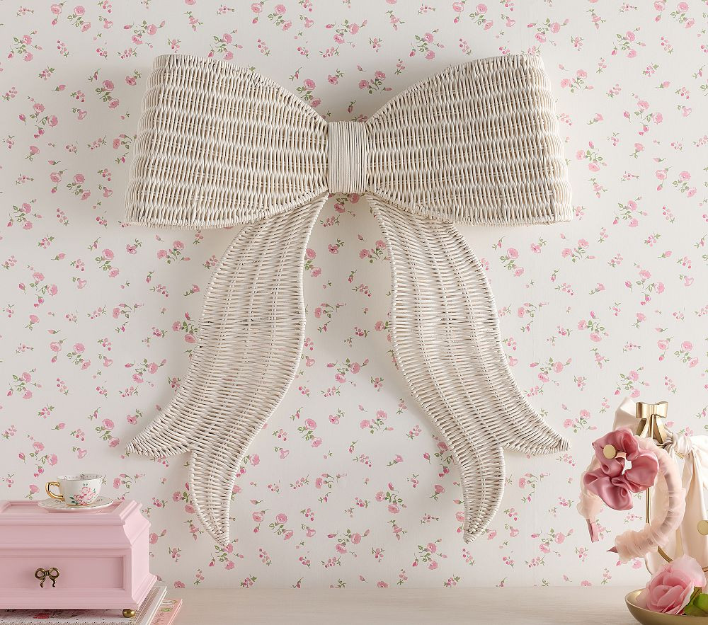 LoveShackFancy Rattan Bow Decor | Pottery Barn Kids