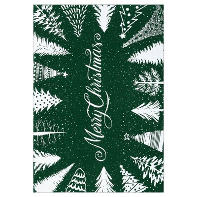 8'x10' Merry Christmas Welcome Rug, Winter Holiday Decorative Rug Non Slip, Soft Low Pile Accent Decor Rugs for Bedroom Living Room, Green | Target