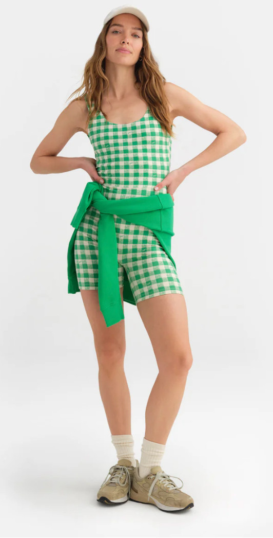 Cutest summer romper for pilates and yoga (and hot mom walks) 

workout clothes/Lisa Says Gah/gingham/workout romper 

 #LTKActive #LTKFindsUnder100