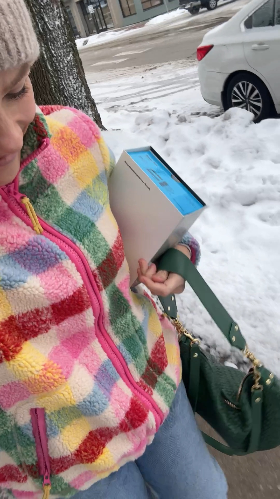 Wearing my regular size 4 in Boden jacket, more colors and patterns, Clare V Moyen messenger in evergreen, J.Crew layering long sleeve top in grey wearing my regular size small, sorel waterproof ankle boots are true to size, Althelta under $10 socks, Janessa Leone hat code LATELY15 of your entire purchase, EBY underwear and Pepper Bra always, Agolde 90's crop jeans true to size (5'3") xo, Claire

#LTKHoliday #LTKSeasonal #LTKootd