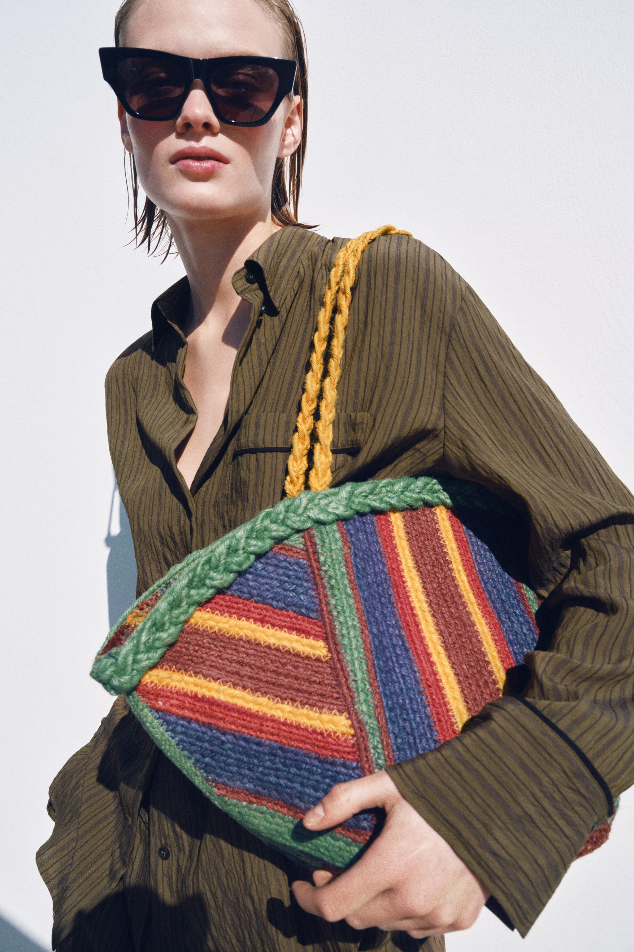 STRIPED 100% JUTE BAG | Zara US
