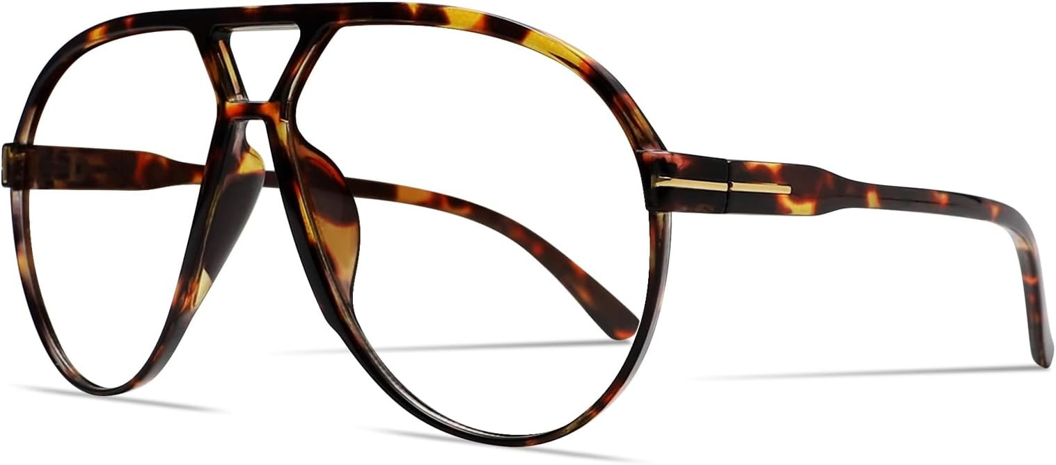 Retro Aviator Sunglasses for Women Men Oversized Classic 70s Vintage Trendy Tangle Free Square Av... | Amazon (US)