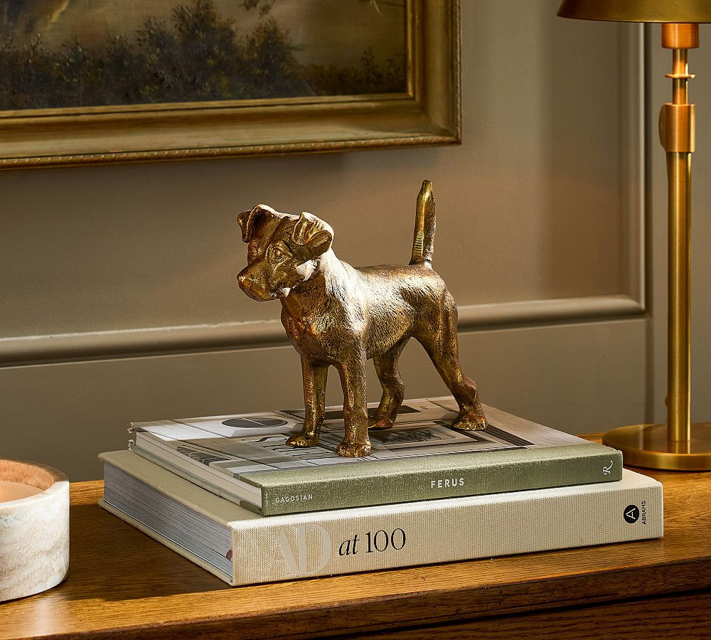 Brass Terrier Dog Object | Pottery Barn (US)
