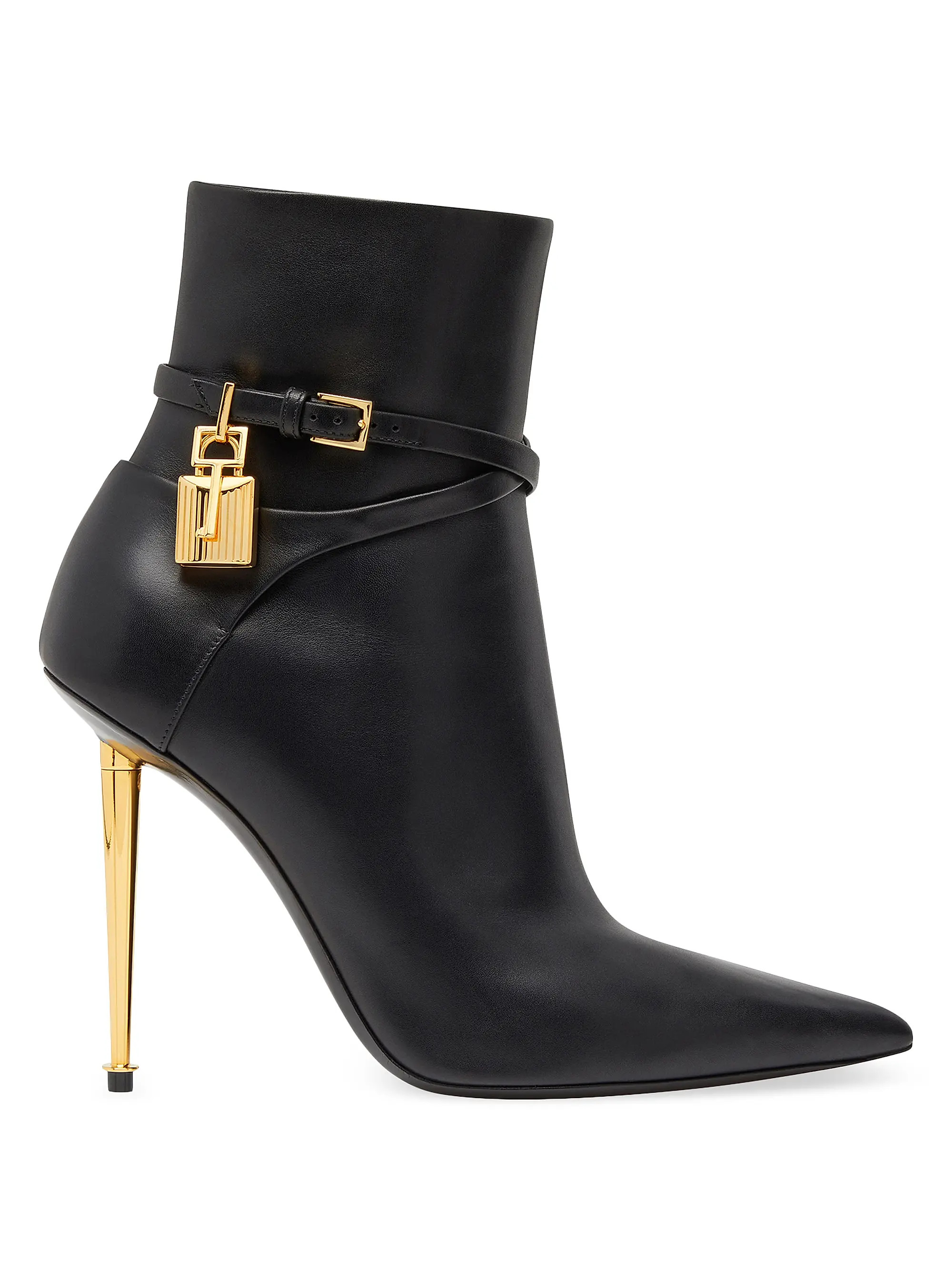 105MM Leather Stiletto Booties | Saks Fifth Avenue
