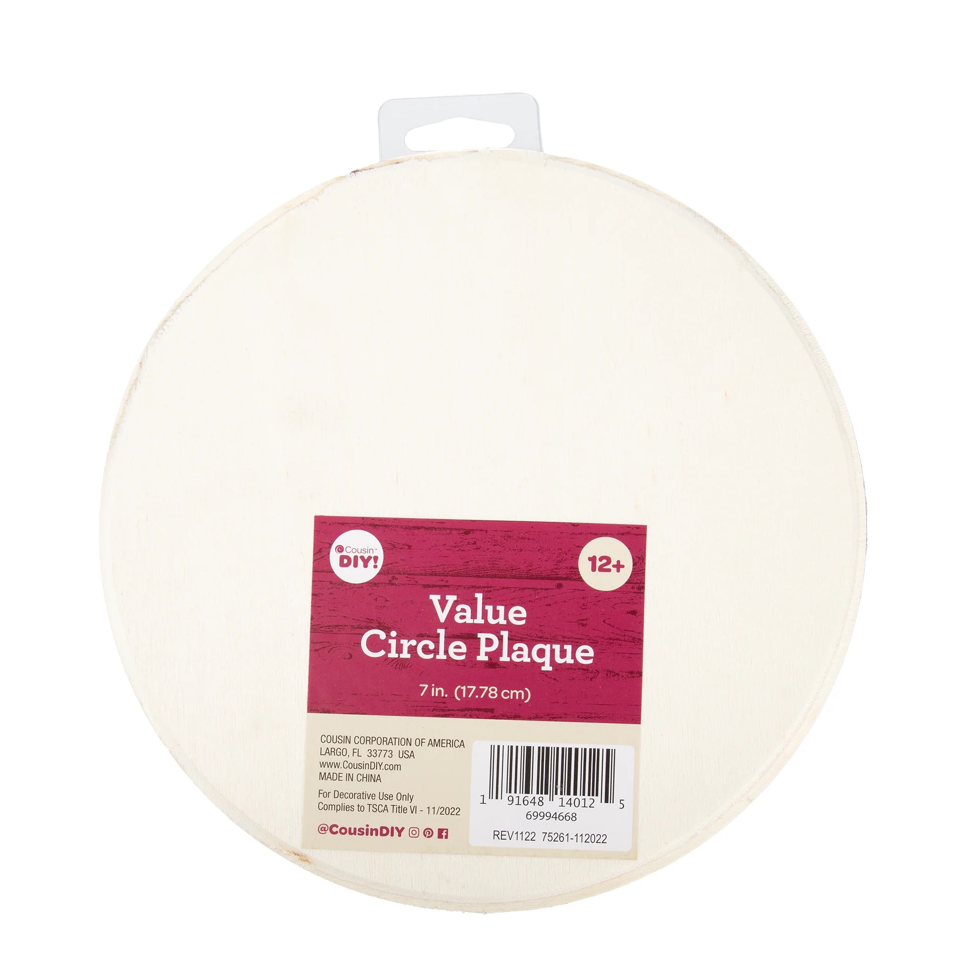 Hello Hobby 7" Round Unfinished Wood Circle Plaque - Walmart.com | Walmart (US)